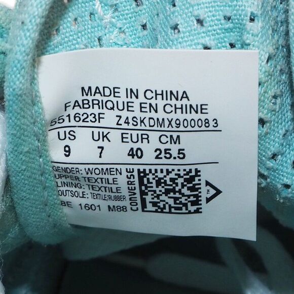 Converse Chuck Taylor All Star Ox Perf Motel Pool "Aqua Blue" 551623F Women's 9 - Picture 10 of 11